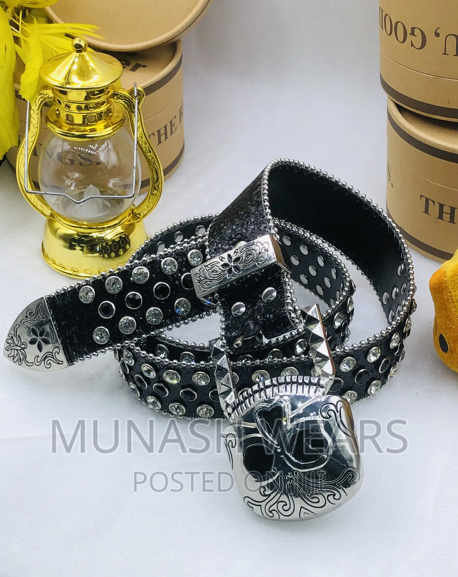 Bb Stone Leather Belt