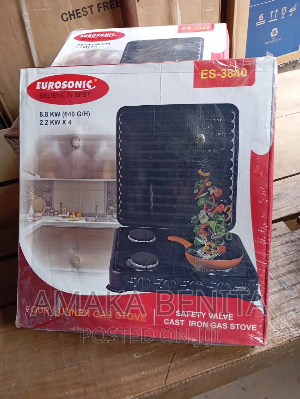 Eurosonic 4 Burner Table Top Gas Cooker in Lagos Island (Eko) Kitchen Appliances, Amaka Benita