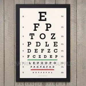 Snellen Chart 6 Meter Sun Board
