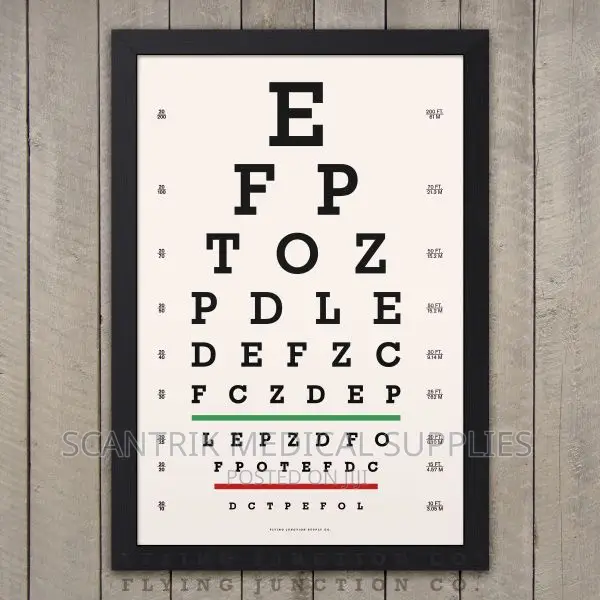 Snellen Chart 6 Meter Sun Board