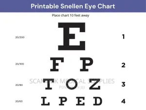 Eye Chart Print Classic Snellen