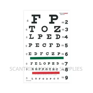Snellen Chart With Red Green Lines