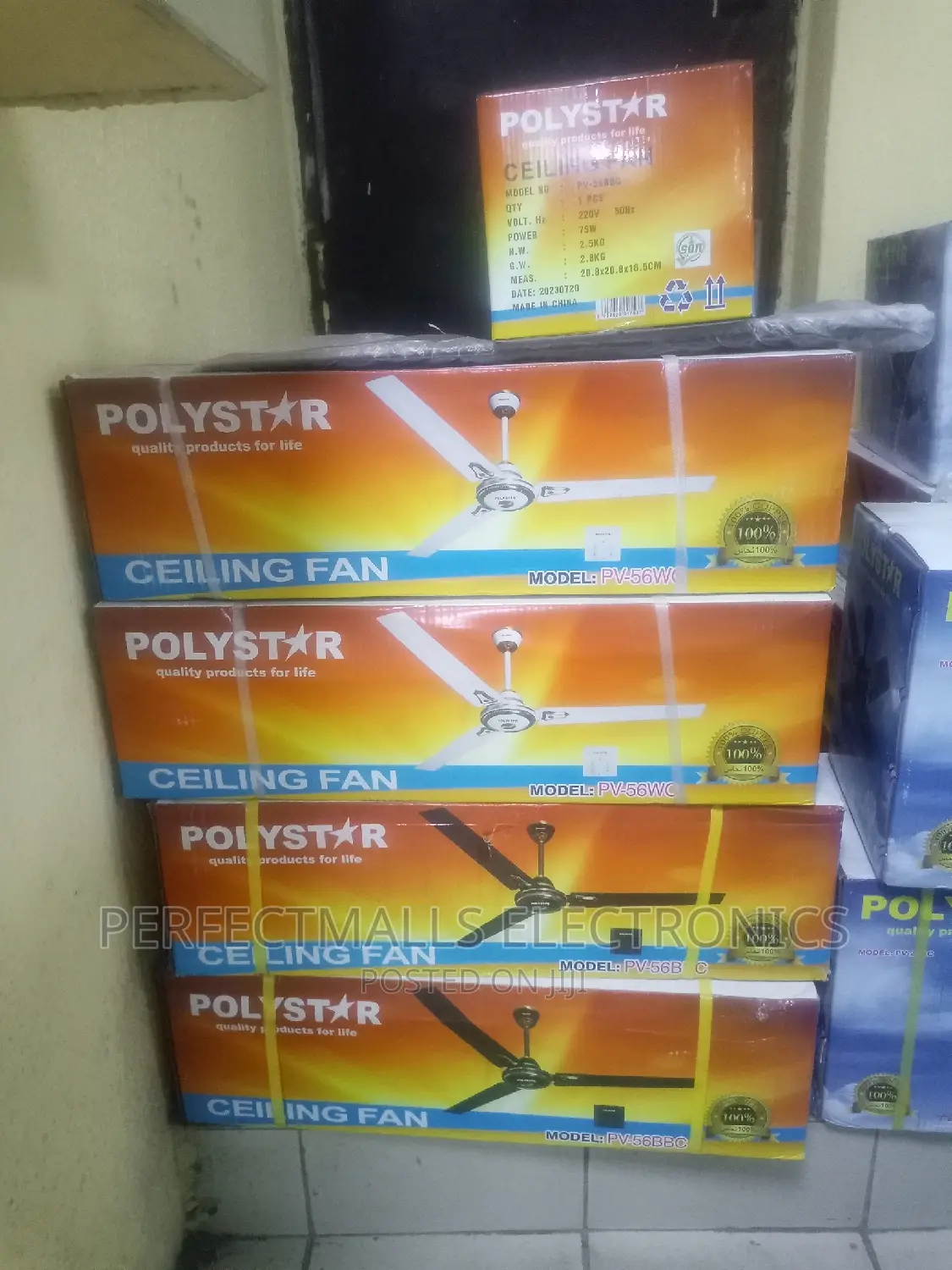 56" Polystar Long Blade Ceiling Fan PV-56