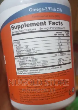 Now Omega3 Fish Oil 1000mg X 100 Capsules