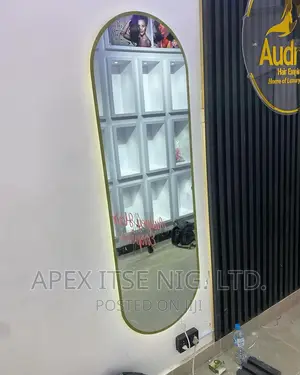 Salon Mirror With Gold Edging