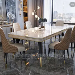 6 Seaters Luxury Marble Dining Table/Table With 6chairs