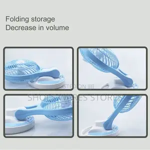 Mini Desktop Rechargeable Foldable Fan With Led Light.