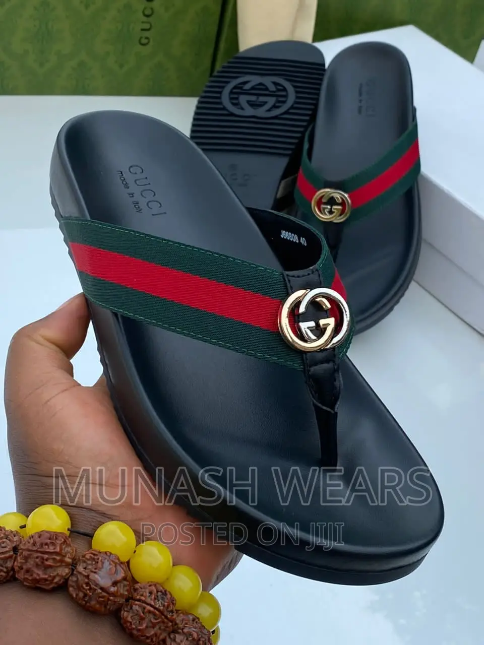 Original Gucci Leather Slipers