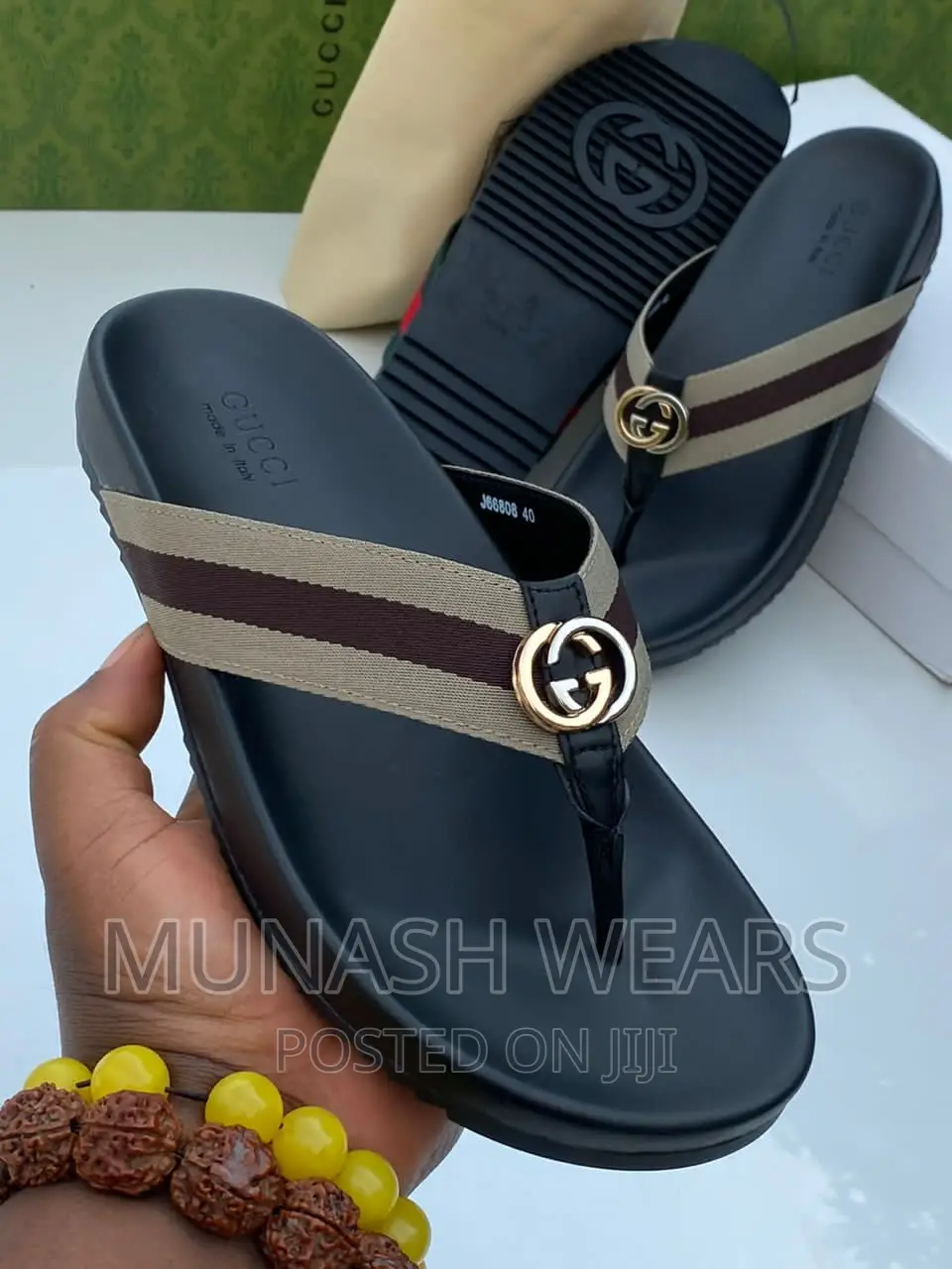 Original Gucci Leather Slipers