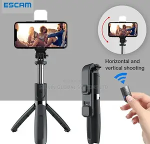 Selfie Stick Tripod Stand Fill Light and Bluetooth Remote