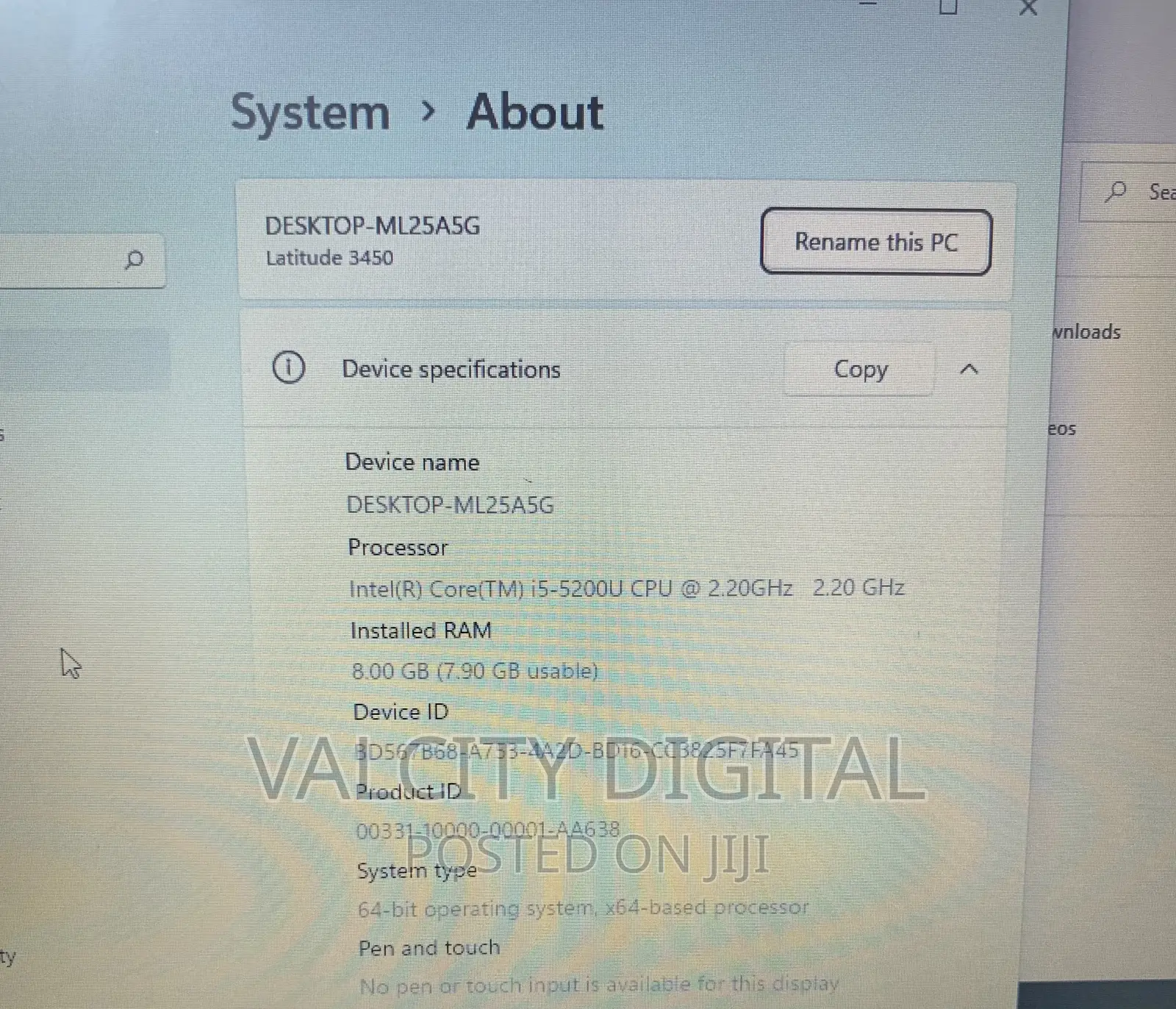 Laptop Dell Latitude 3450 8GB Intel Core I5 SSD 256GB