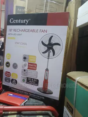 18" Century Rechargeable Fan With LED Light