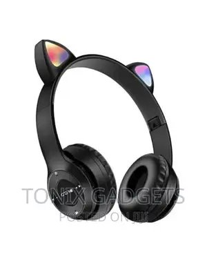 Cat Ear Headphones With Led, Microphone Excellent Audio