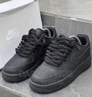 BEST Quality NIKE Air-force 1 Black SNEAKERS