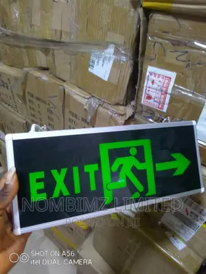 Uni Emergency Exit Sign Light Hanging Board.