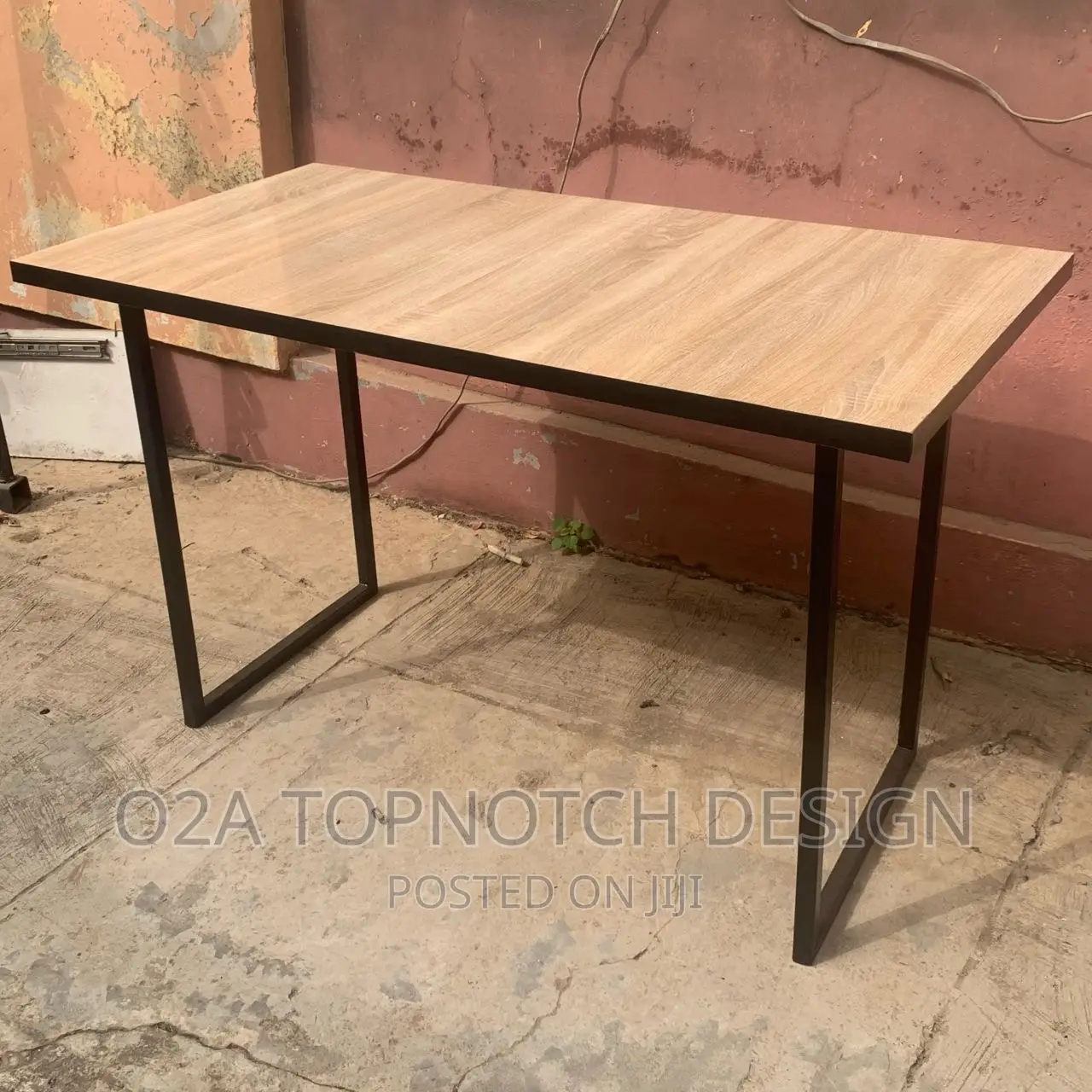 Desk Home Office Table With Metal Legs.