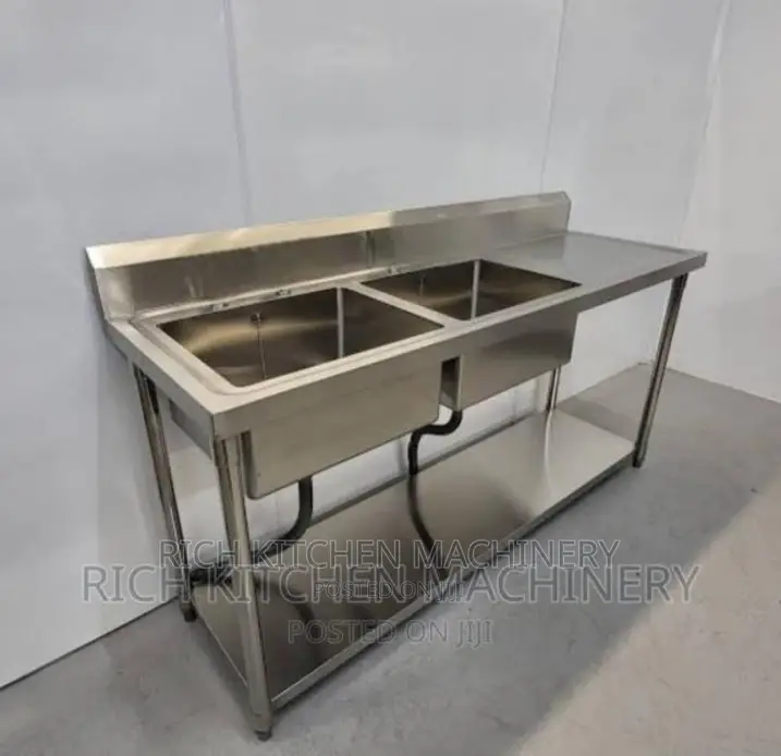 Double Stainless Sink With Side