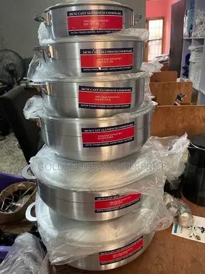 6pc Polished Aluminum Pot