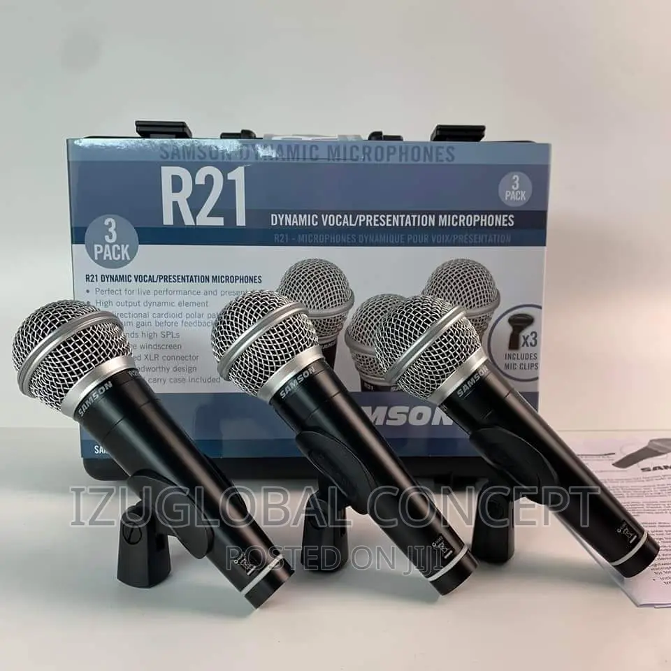 Samson Original R21 3-Pack Dynamic Vocal Cardioid Microphone