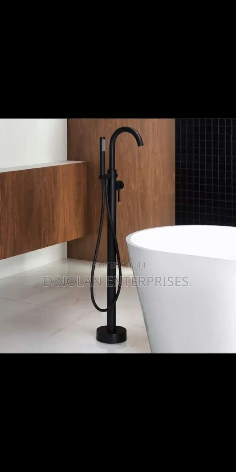 Black Standing Bath Mixer