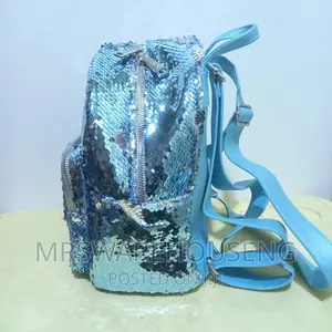 Frozen Reverse Sequin Blue and White Backpack