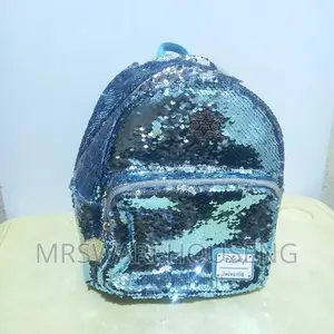 Frozen Reverse Sequin Blue and White Backpack
