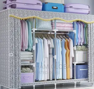 4 Columns Bedroom Wardrobe With Cover