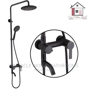 Black Kettle Mouth Standing Shower Set