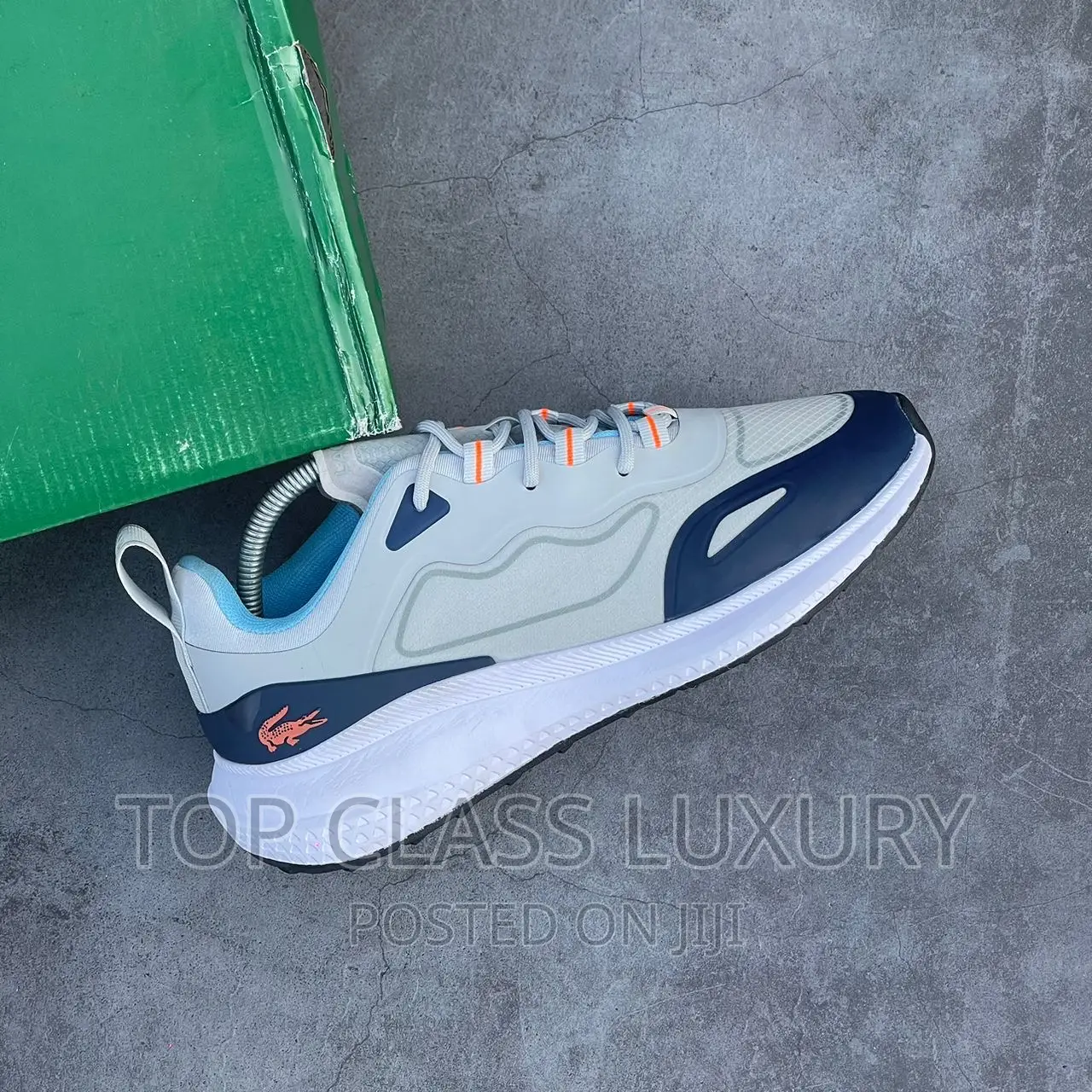 *ORIGINAL Lacoste Textile Active “White/Dark Blue”*