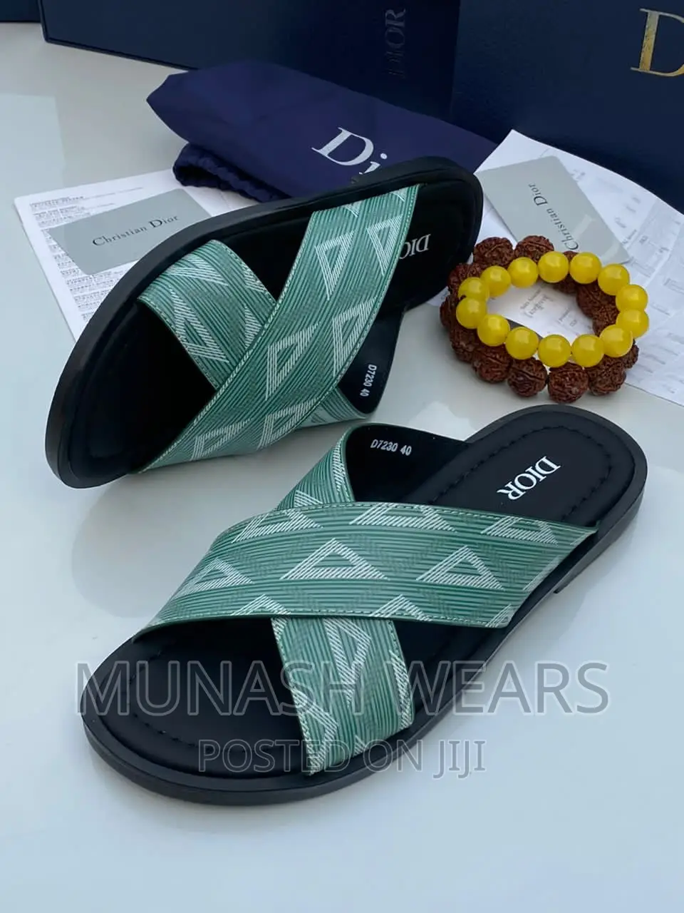 Original Dior Leather Slipers