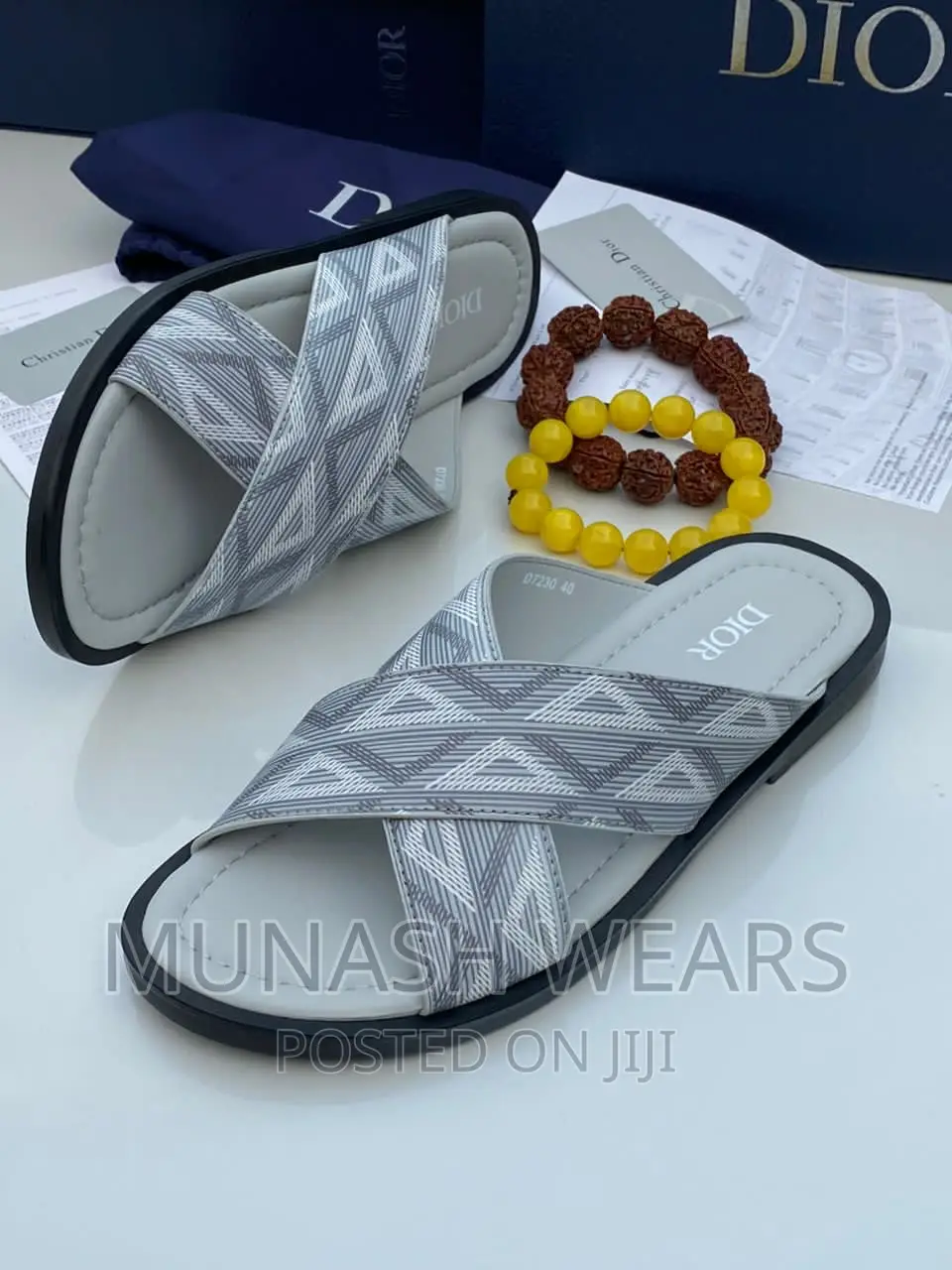 Original Dior Leather Slipers