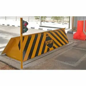 Portable Yellow And Black Stainless Steel Road Blocker