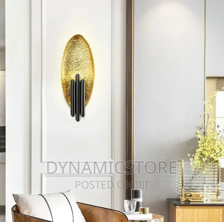 Gold and Silver Creative Metal Wall Light Fashion Art