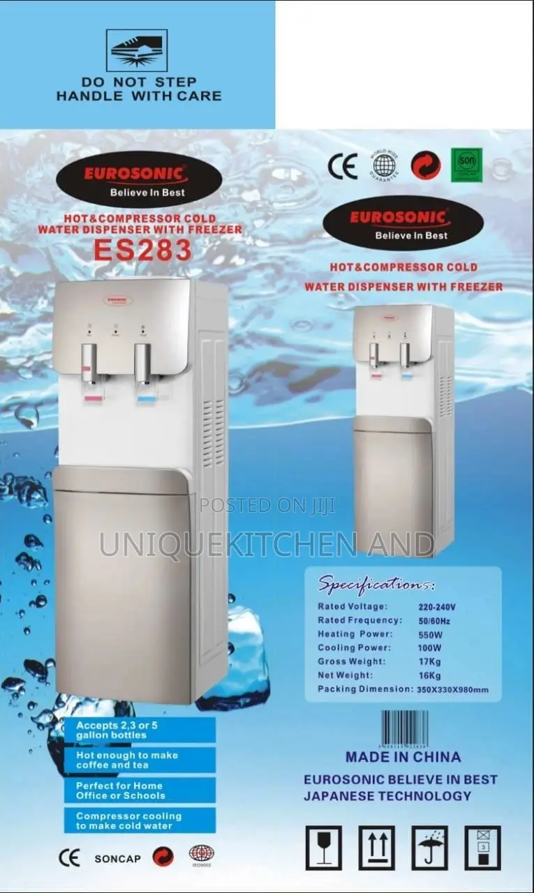 Eurosonic Water Dispenser With Fridge ES283 in Lagos Island (Eko