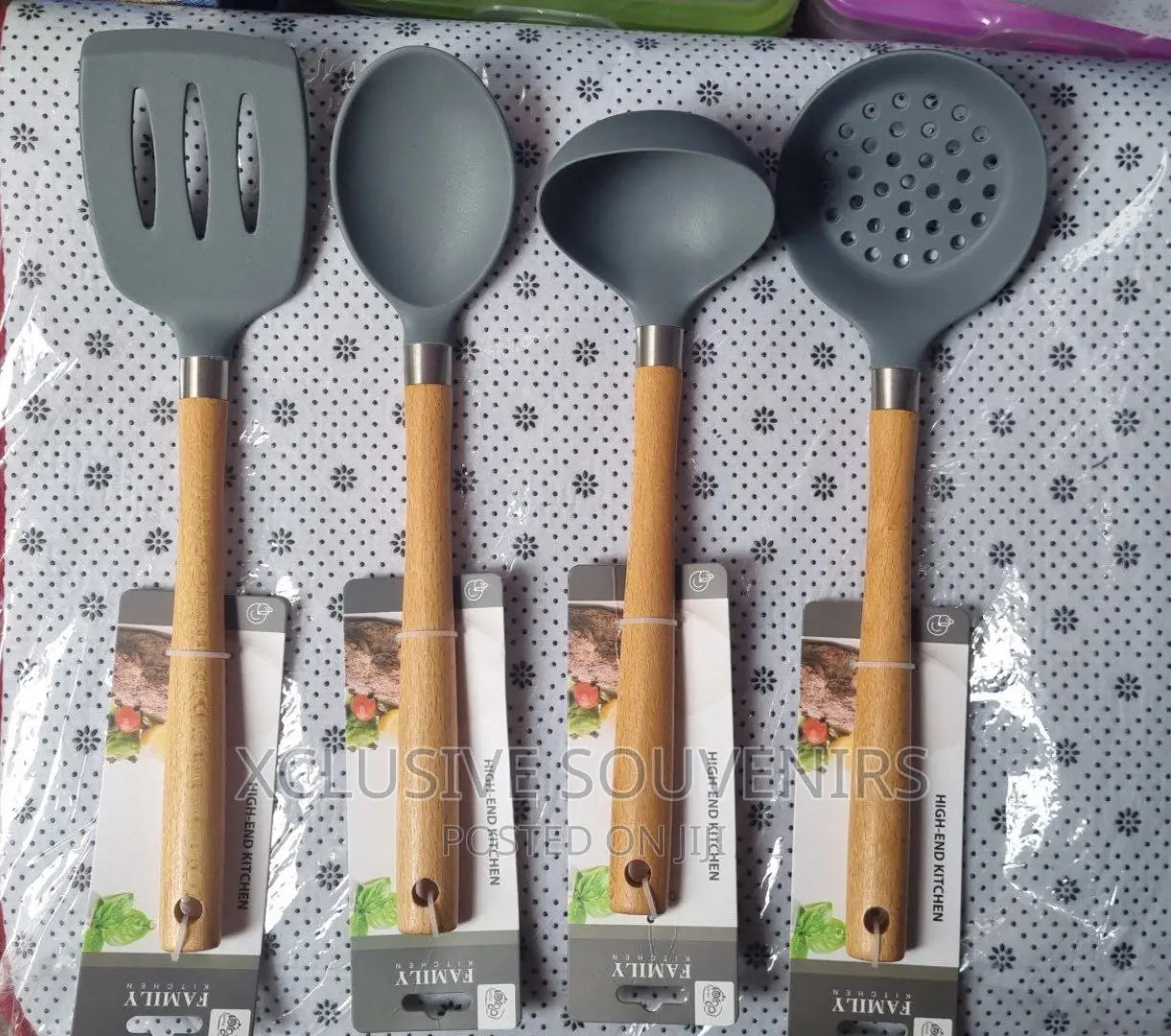 4pcs Set Kitchen Silicon Spoon Set