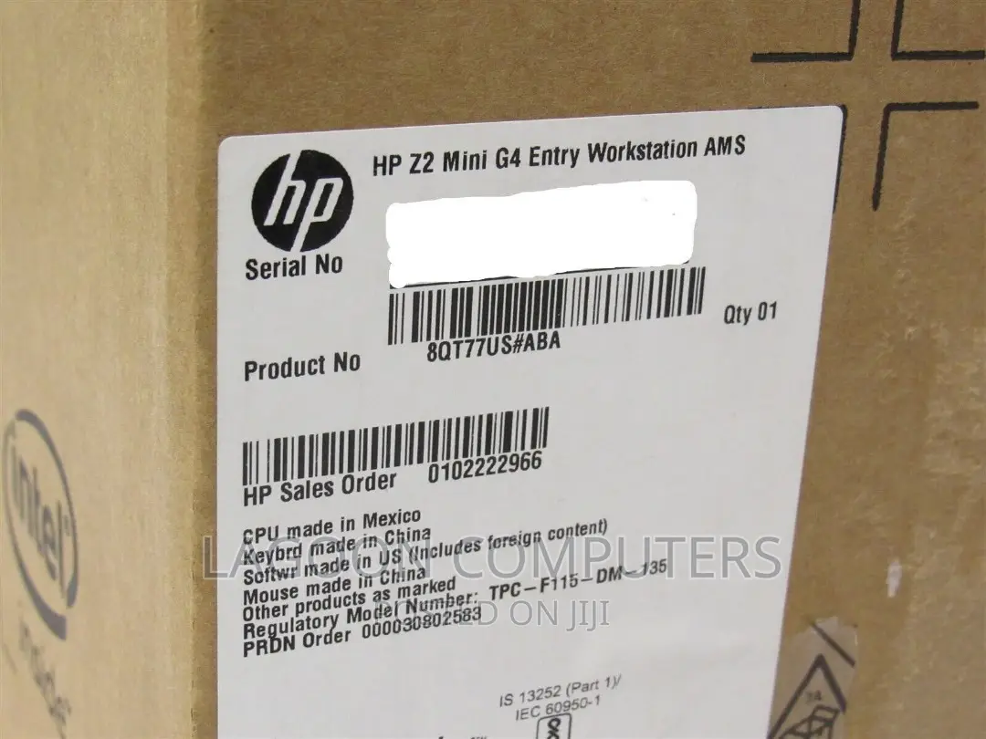 New Desktop Computer HP Z2 G4 Mini 8GB Intel Core I3 SSD 512GB
