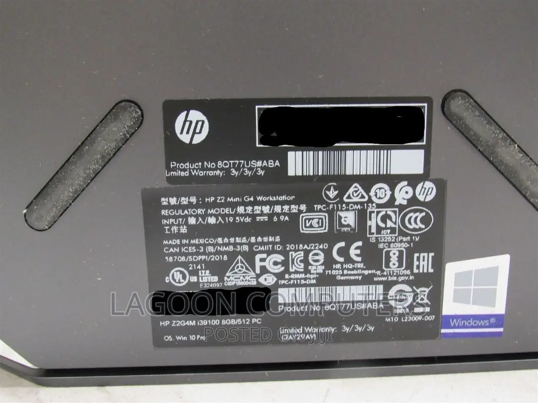 New Desktop Computer HP Z2 G4 Mini 8GB Intel Core I3 SSD 512GB
