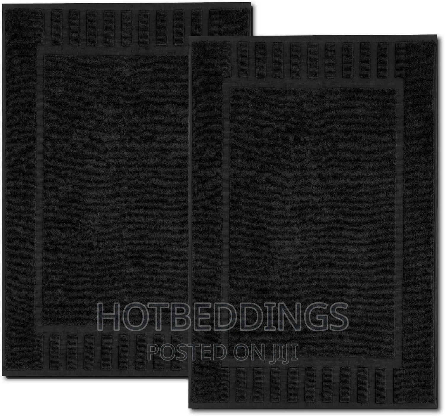Black Floortowels-2pcs