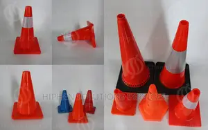 Orange & White Plastic Road Traffic Cone