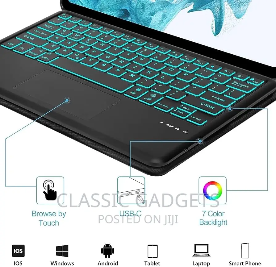 Bluetooth Backlit/Touchpad Keyboard for Galaxy Tab S9 Ultra