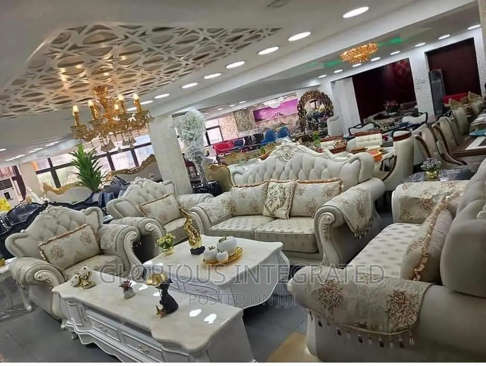 7 Seater Royal Sofa Without Centre Table and Side Stools
M