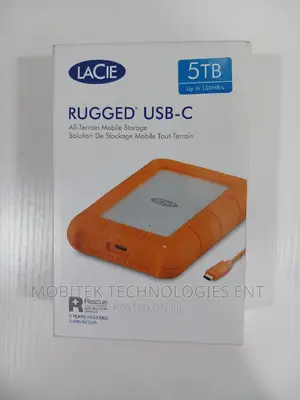 Lacie 5tb External Rugged Hard Drive Usb 3.1 Gen 1 Type-c