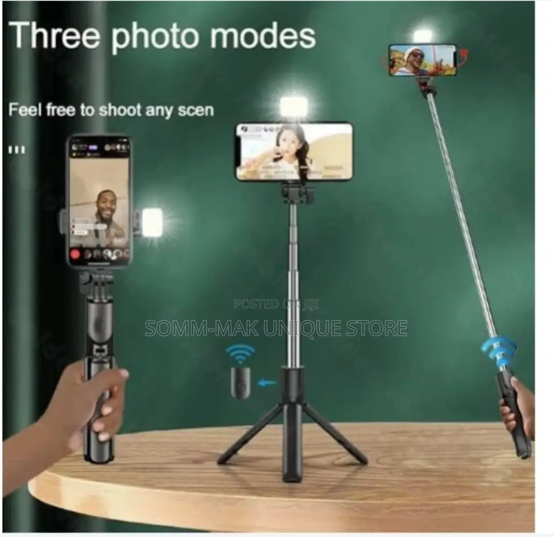 Selfie Stick Tripod Stand, Fill Light Wireless Bluet Remote