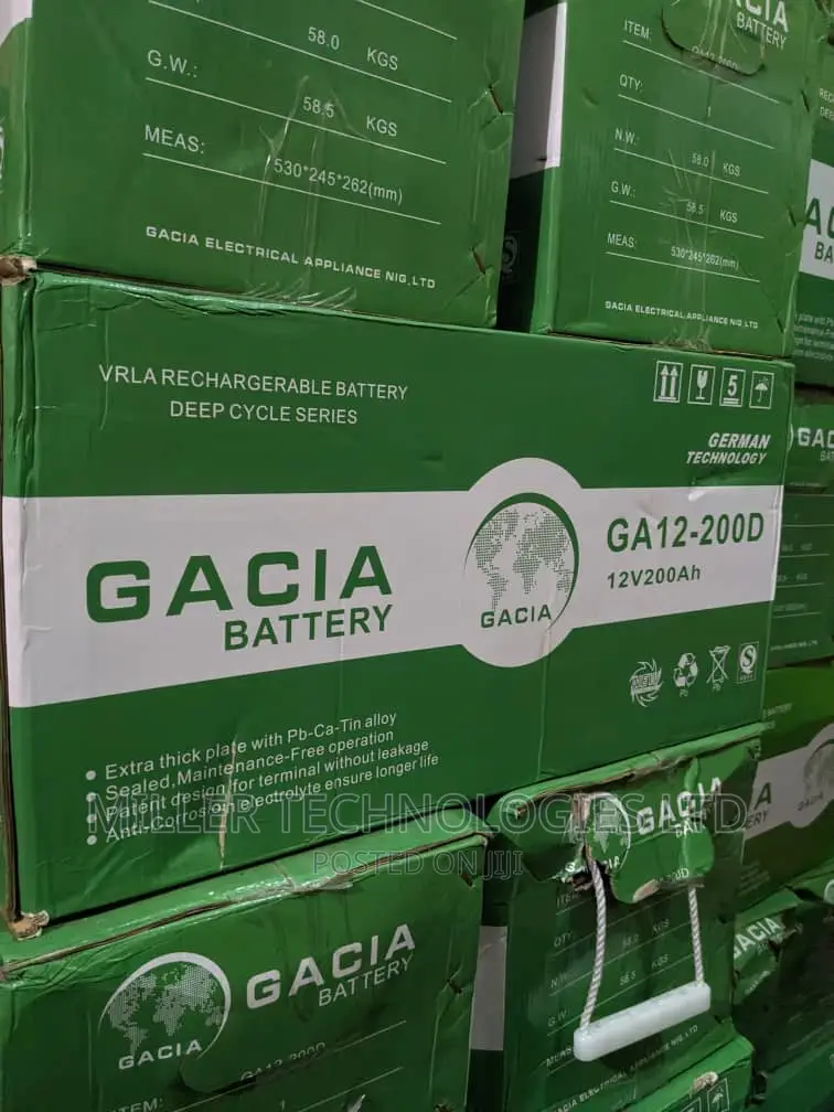 Gacia Dry Cell 200ah Gell Battery