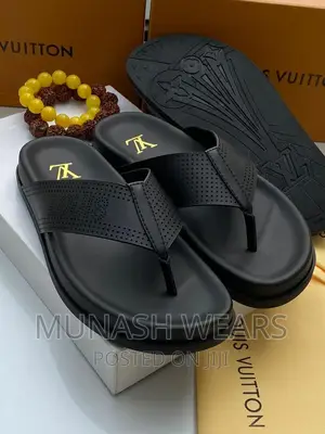 Louis Vuitton Leather Slipers