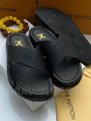 Louis Vuitton Leather Slipers