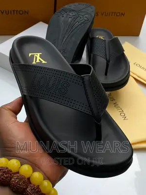 Louis Vuitton Leather Slipers