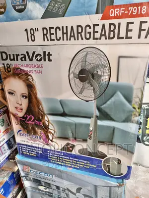 Duravolt Rechargeable Fan 18 Inches Long