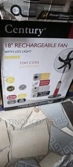 Century Rechargeable Fan 18 Inches Long