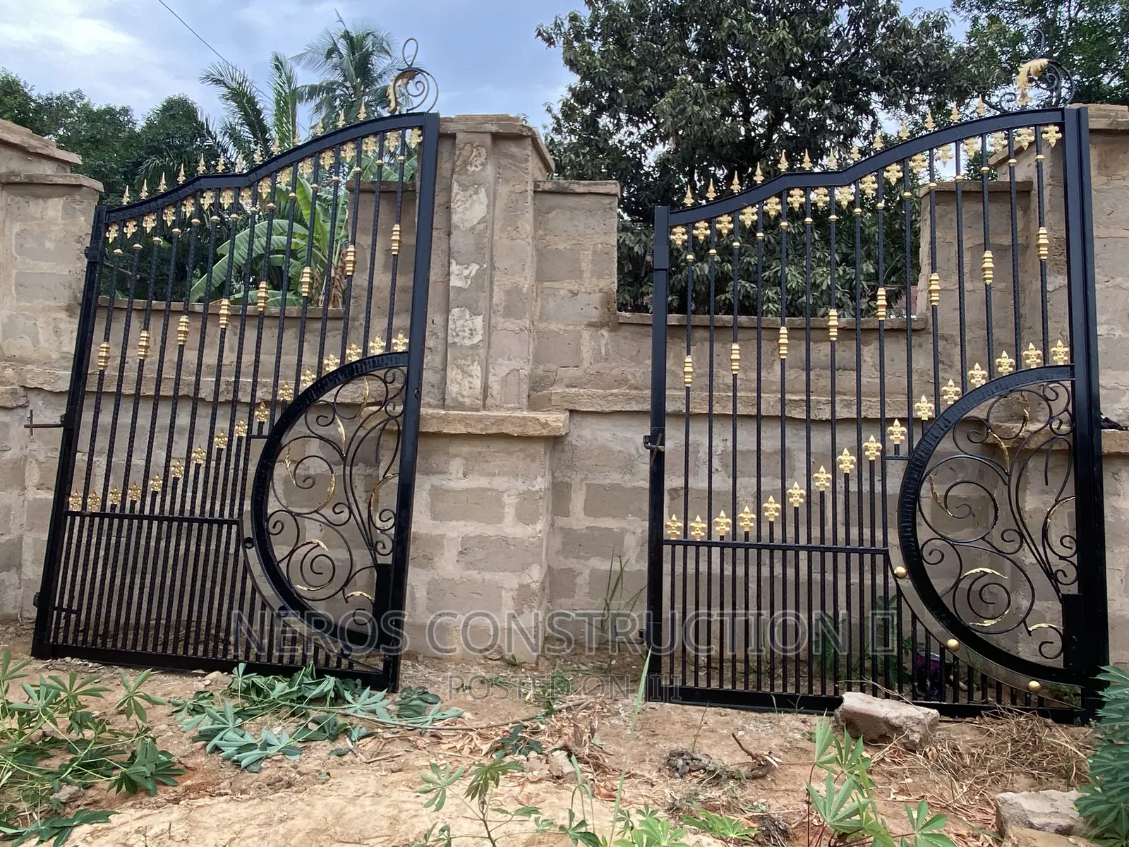 View Through Wrought Iron Gate